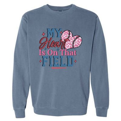 Baseball Mom Heartwarming Design For Proud Baseball Moms Funny Gift Garment-Dyed Sweatshirt