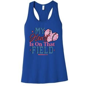 Baseball Mom Heartwarming Design For Proud Baseball Moms Funny Gift Women's Racerback Tank