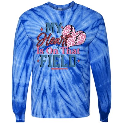 Baseball Mom Heartwarming Design For Proud Baseball Moms Funny Gift Tie-Dye Long Sleeve Shirt