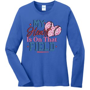 Baseball Mom Heartwarming Design For Proud Baseball Moms Funny Gift Ladies Long Sleeve Shirt