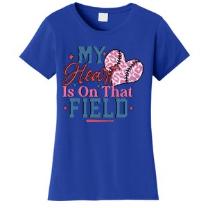 Baseball Mom Heartwarming Design For Proud Baseball Moms Funny Gift Women's T-Shirt