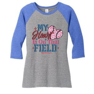 Baseball Mom Heartwarming Design For Proud Baseball Moms Funny Gift Women's Tri-Blend 3/4-Sleeve Raglan Shirt