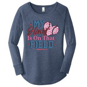 Baseball Mom Heartwarming Design For Proud Baseball Moms Funny Gift Women's Perfect Tri Tunic Long Sleeve Shirt