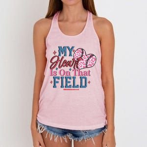 Baseball Mom Heartwarming Design For Proud Baseball Moms Funny Gift Women's Knotted Racerback Tank