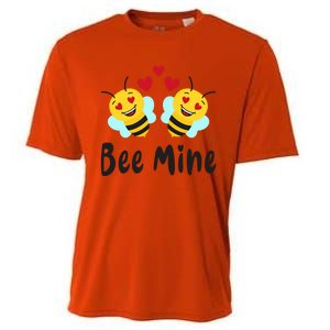 Bee Mine Honeybee Bee Pun Love Couple Valentine's Day Cool Gift Cooling Performance Crew T-Shirt