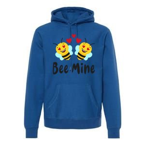 Bee Mine Honeybee Bee Pun Love Couple Valentine's Day Cool Gift Premium Hoodie