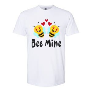 Bee Mine Honeybee Bee Pun Love Couple Valentine's Day Cool Gift Softstyle CVC T-Shirt