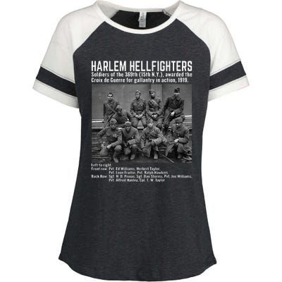 Black Military History Usa Black History Harlem Hellfighters Enza Ladies Jersey Colorblock Tee