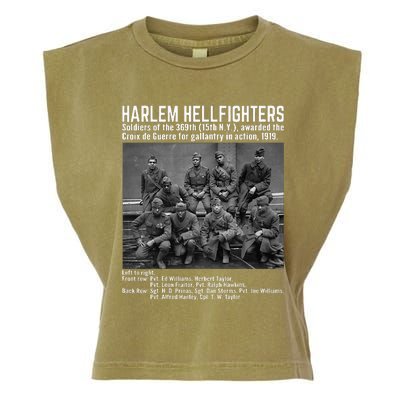 Black Military History Usa Black History Harlem Hellfighters Garment-Dyed Women's Muscle Tee