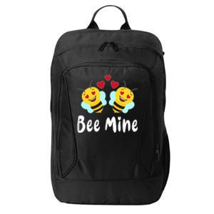 Bee Mine Honeybee Bee Pun Love Couple Valentine's Day Gift City Backpack