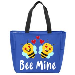 Bee Mine Honeybee Bee Pun Love Couple Valentine's Day Gift Zip Tote Bag