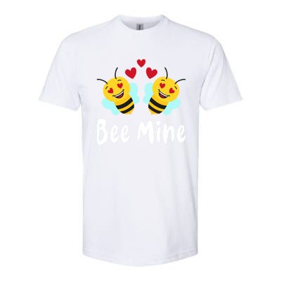 Bee Mine Honeybee Bee Pun Love Couple Valentine's Day Gift Softstyle CVC T-Shirt