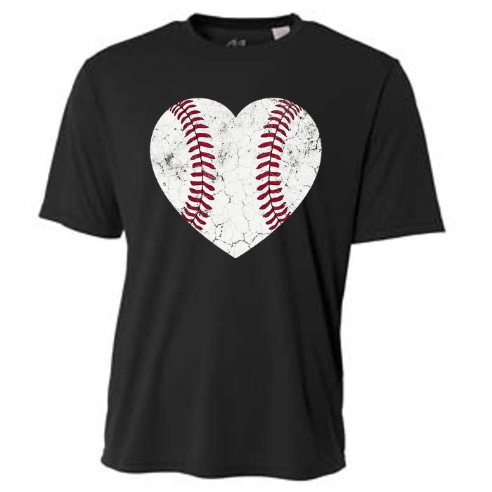 Baseball Mom Heart Baseball Softball Mom Mama Mothers Day Cooling Performance Crew T-Shirt