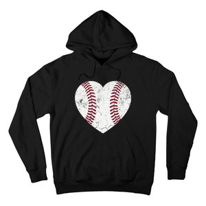 Baseball Mom Heart Baseball Softball Mom Mama Mothers Day Hoodie