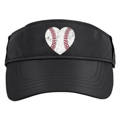 Baseball Mom Heart Baseball Softball Mom Mama Mothers Day Adult Drive Performance Visor