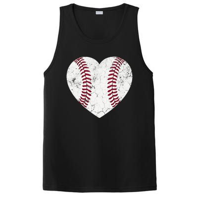 Baseball Mom Heart Baseball Softball Mom Mama Mothers Day PosiCharge Competitor Tank