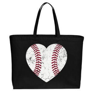 Baseball Mom Heart Baseball Softball Mom Mama Mothers Day Cotton Canvas Jumbo Tote