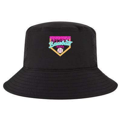 Baseball Mama Home Plate Ice Cream Drip With Sprinkles  Cool Comfort Performance Bucket Hat