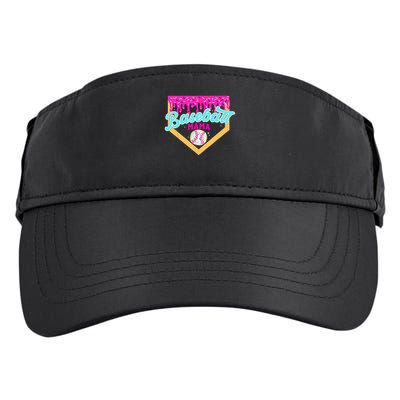 Baseball Mama Home Plate Ice Cream Drip With Sprinkles  Adult Drive Performance Visor