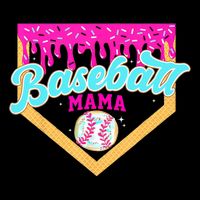 Baseball Mama Home Plate Ice Cream Drip With Sprinkles  Kids Hoodie