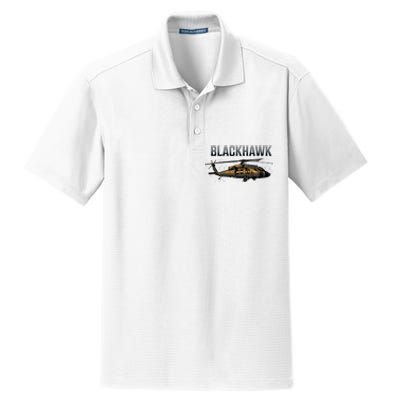 Blackhawk Military Helicopter Dry Zone Grid Polo