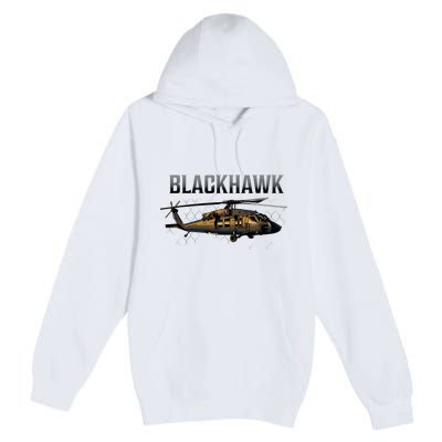 Blackhawk Military Helicopter Premium Pullover Hoodie