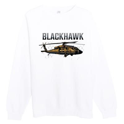 Blackhawk Military Helicopter Premium Crewneck Sweatshirt