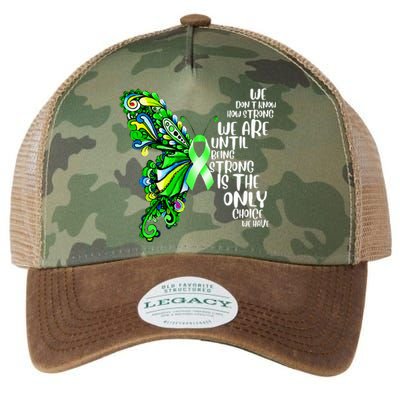 Butterfly Mental Health Green Ribbon Awareness Legacy Tie Dye Trucker Hat