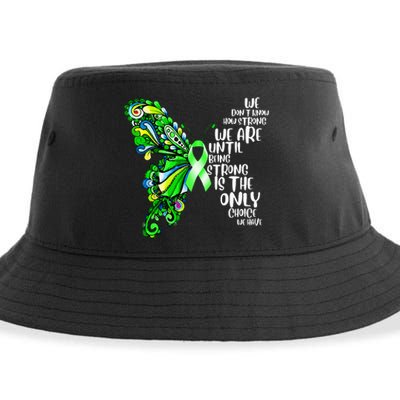 Butterfly Mental Health Green Ribbon Awareness Sustainable Bucket Hat