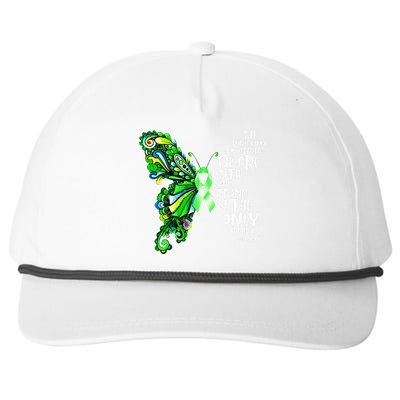 Butterfly Mental Health Green Ribbon Awareness Snapback Five-Panel Rope Hat