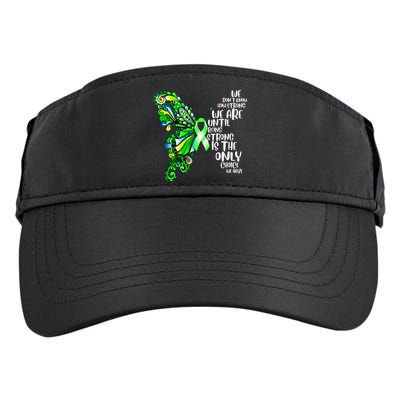 Butterfly Mental Health Green Ribbon Awareness Adult Drive Performance Visor