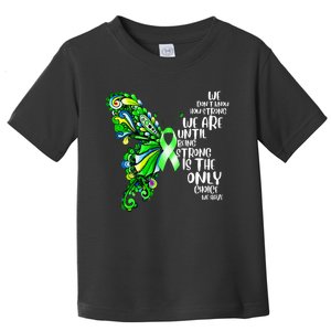 Butterfly Mental Health Green Ribbon Awareness Toddler T-Shirt