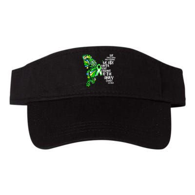 Butterfly Mental Health Green Ribbon Awareness Valucap Bio-Washed Visor