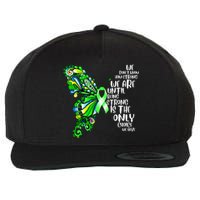 Butterfly Mental Health Green Ribbon Awareness Wool Snapback Cap