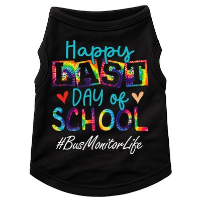 Bus Monitor Happy Last Day Of School Funny Graduation Doggie Tank