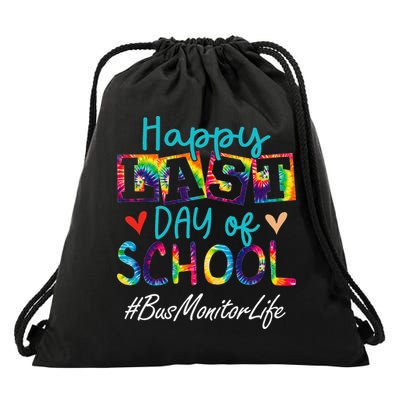 Bus Monitor Happy Last Day Of School Funny Graduation Drawstring Bag