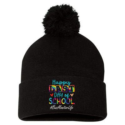 Bus Monitor Happy Last Day Of School Funny Graduation Pom Pom 12in Knit Beanie