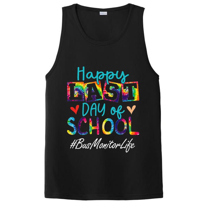 Bus Monitor Happy Last Day Of School Funny Graduation PosiCharge Competitor Tank