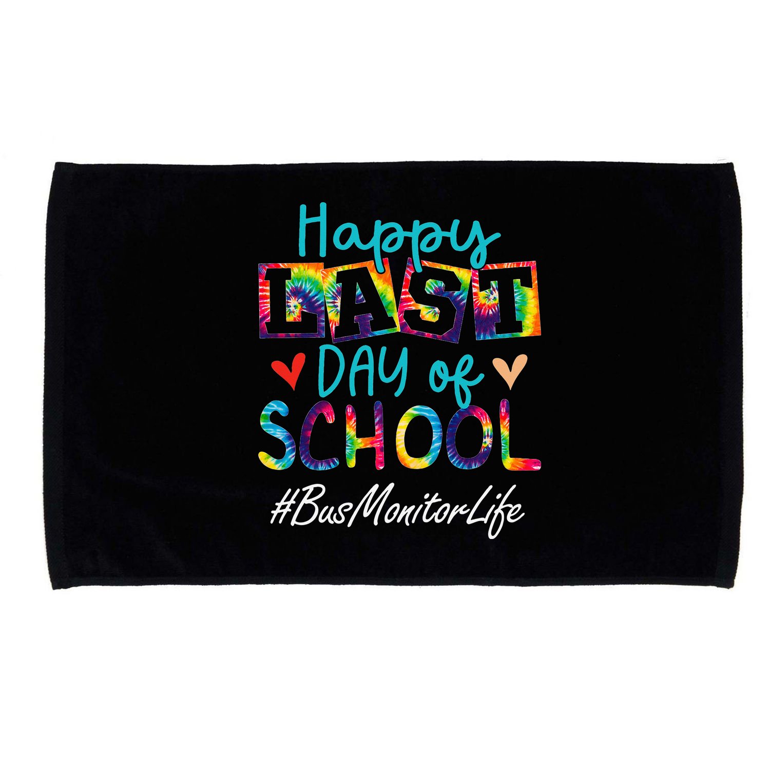 Bus Monitor Happy Last Day Of School Funny Graduation Microfiber Hand Towel