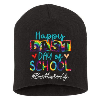 Bus Monitor Happy Last Day Of School Funny Graduation Short Acrylic Beanie