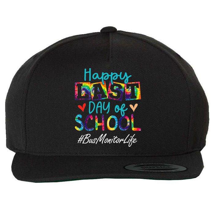 Bus Monitor Happy Last Day Of School Funny Graduation Wool Snapback Cap