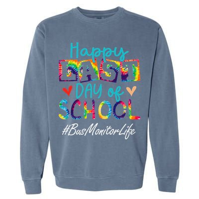 Bus Monitor Happy Last Day Of School Funny Graduation Garment-Dyed Sweatshirt