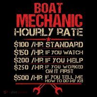 Boat Mechanic Hourly Rate Funny Boat Mechanic Saying Sustainable Bucket Hat
