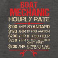 Boat Mechanic Hourly Rate Funny Boat Mechanic Saying Vector Backpack
