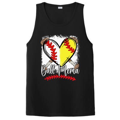 Ball Mema Heart Funny Softball Baseball PosiCharge Competitor Tank