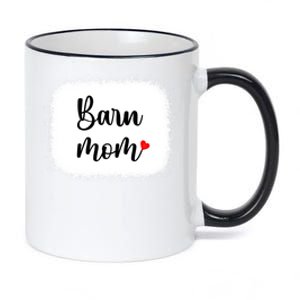 Barn Mom Horse Racing Equestrian Horseback Riding Gift Funny Cute Gift 11oz Black Color Changing Mug