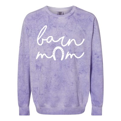 Barn Mom Horse Mama Equestrian Mother Horseback Riding Cool Gift Colorblast Crewneck Sweatshirt