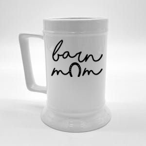 Barn Mom Horse Mama Equestrian Mother Horseback Riding Cool Gift Beer Stein