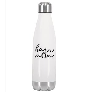 Barn Mom Horse Mama Equestrian Mother Horseback Riding Cool Gift Stainless Steel Insulated Water Bottle