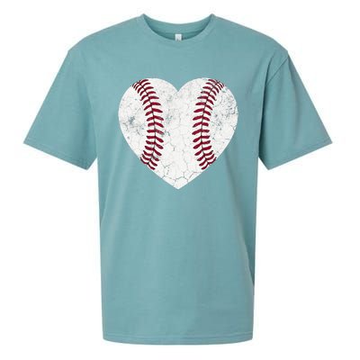 Baseball Mom Heart Baseball Softball Mom Mama Mothers Day Sueded Cloud Jersey T-Shirt